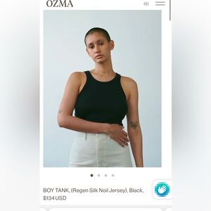 Ozma boy tank in black